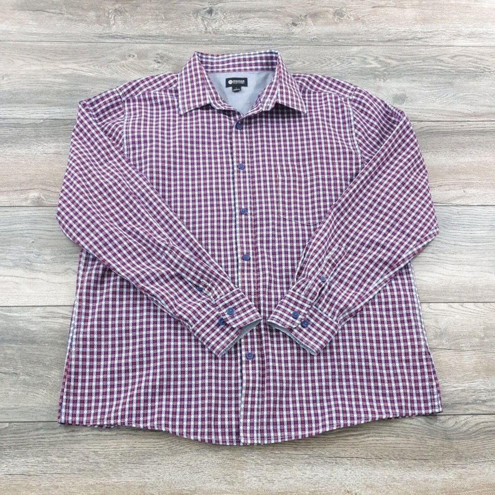 Haggar Clothing Mens Large Dress Shirt Long Sleeve Office Work Casual Patriotic - Picture 1 of 9